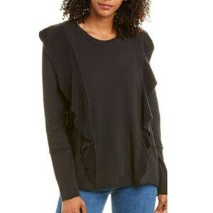 Goldie Ruffle Sweatshirt - Black